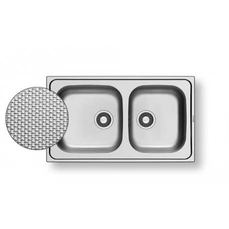 Pyramis Dorian 86X50 2B Ανοξείδωτος Ένθετος Νεροχύτης - 107169701